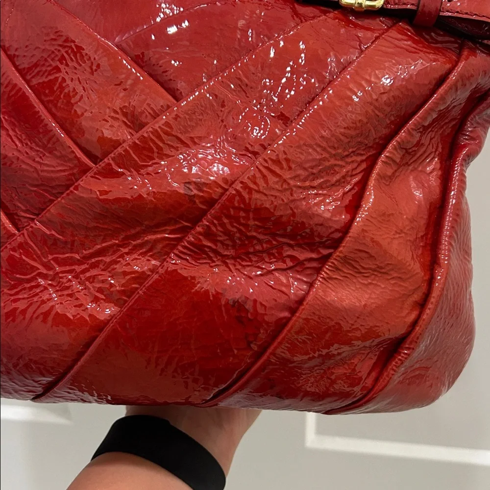 Coach Madison Diagonal Pleated Leather Sophia Satchel